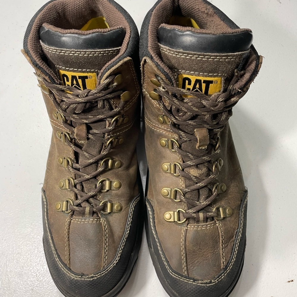 CATERPILLAR Brown Leather Hiking Work Boots Size 12 SB-